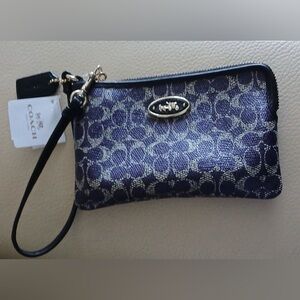 Coach Purple 💜 and Gold Wristlet. NEW!